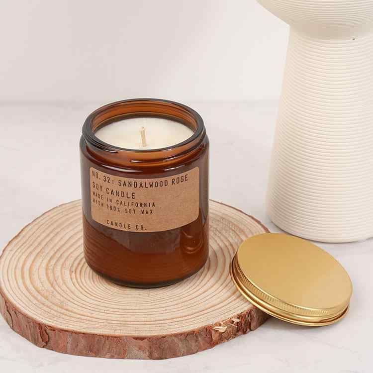 アロマキャンドル 麝香の香り 大豆ワックス 手作り グラス入り 4時間 12時間 おしゃれ プレゼント 贈り物(x2)