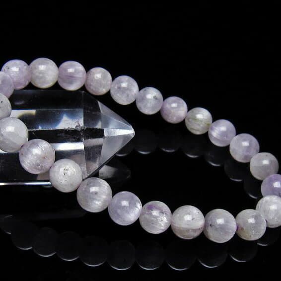 クンツァイト ブレスレット 7mm ブレス bracelet パワーストーン 天然石 一点物 メール便可 [M便 1/10] 111-40621