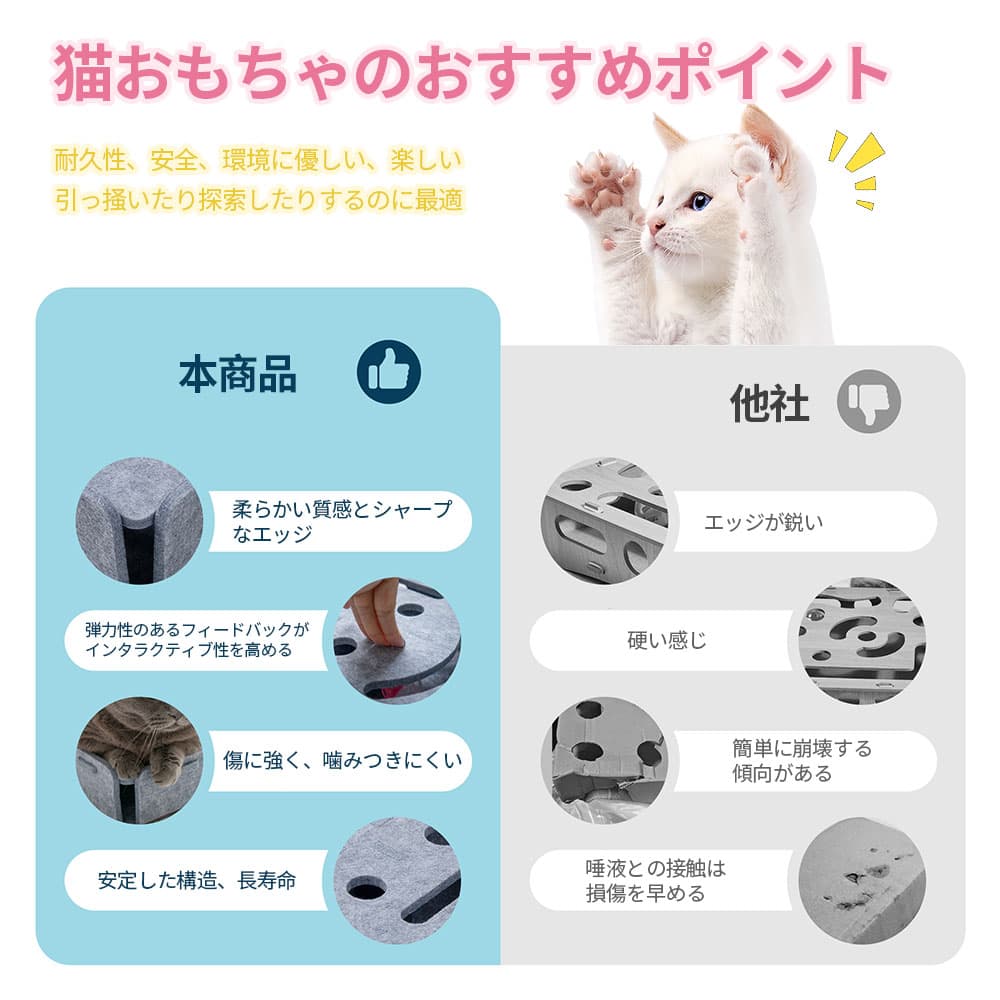 【赤字覚悟⇒2080円】猫爪とぎ 遊べるボール付き 猫おもちゃ 猫用 爪とぎ 猫 ペット用品 猫遊び用品 ストレス/寂しさ解消 猫運動不足対策 猫用 ツメ つめとぎ 爪とぎ おしゃれ ガリガリ インテリア 猫用品 送料無料※北海道 沖縄 離島を除く thumbnail 2