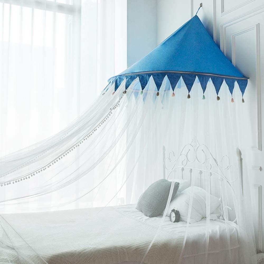 天蓋 蚊帳 かや お姫様系 モスキートテント 北欧 ベビーベッド 超キュート紗製モスキートネット キャノピー かや 防虫 防蚊快適な安眠へ 取り付け簡単