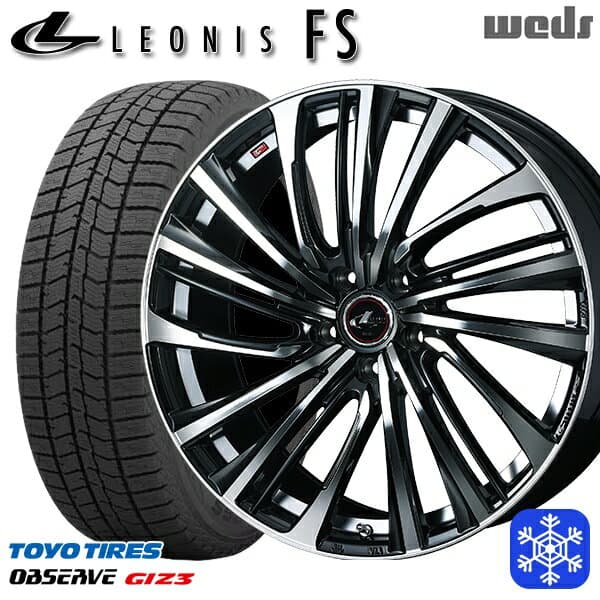 215/65R16 98Q アルファード ヴェルファイア 2024〜2025年製 トーヨー オブザーブ ギズ3 Weds ウェッズ レオニス FS PBMC 16インチ 6.5J 5H114.3 新品 スタッドレス1台分4本セット