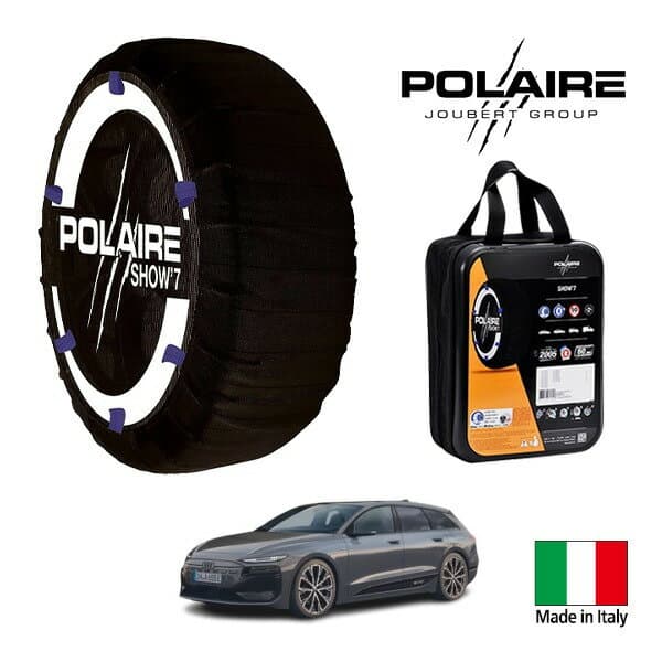 【POLAIRE正規品】ポレア ポレイル SNOW SOCKS Show7 アウディ A6アバント e-トロン パフォーマンス ZAA-GH01S 245/50R19 19インチ リア スノーソックス 布製 タイヤ チェーン 非金属 イタリア製