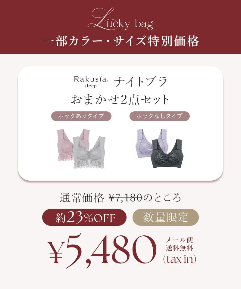 お得な福袋も♪2点で7,180円⇒5,480円福袋 美乳ナイトブラ ナイトブラ 昼夜兼用 ブラジャー 授乳ブラ マタニティブラ 脇高 可愛い 大きいサイズ ノンワイヤー ラクシア 授乳 送料無料 イチオシ商品【tu-hacci】 thumbnail 2