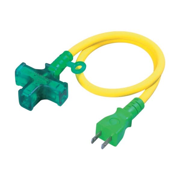 日動 クロスショートタップ ランプ付 2芯 0.5m 黄 LT2-0.5S 1点