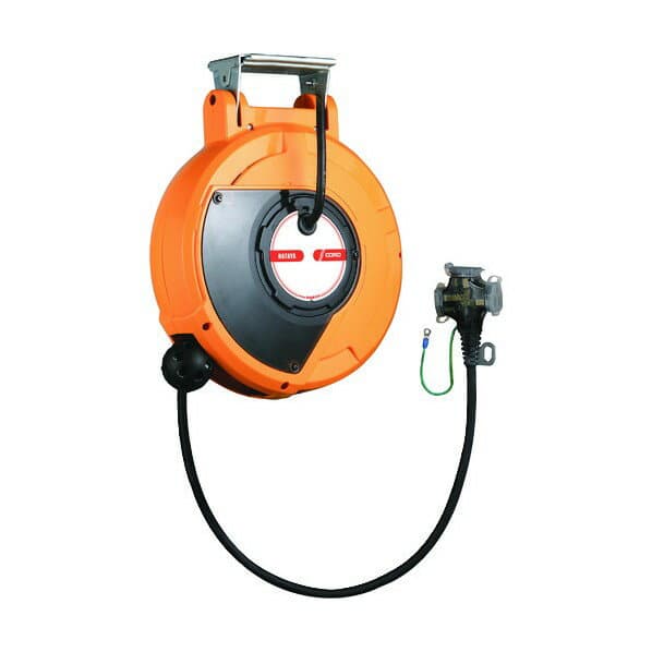 ハタヤハタヤコードマック2単相100V10m接地付三ツ口コンセントCDS2-101TK