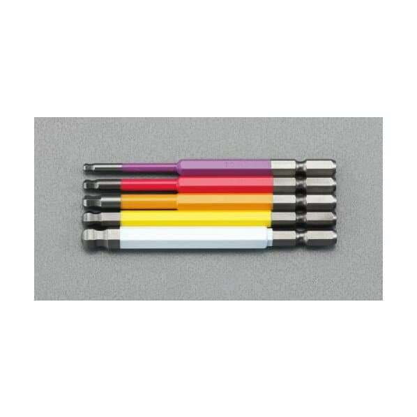 エスコ 5本組/3.0-8mm[Ball-Hexagon]ビットセット EA611BP-100【2506DFD_3】