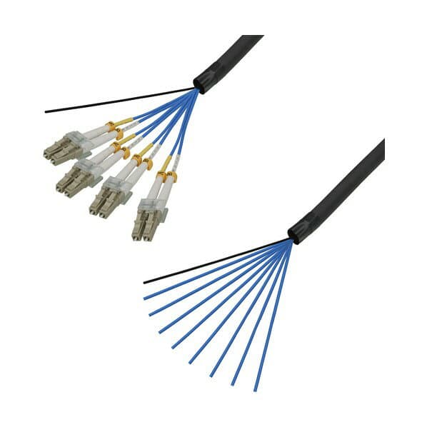 マルチモード光ファイバーケーブル（LC-コネクタなし）8芯＜屋外用（補強）LAPシース＞7m DFC-MMDLCN-FDL81(7M) 1本