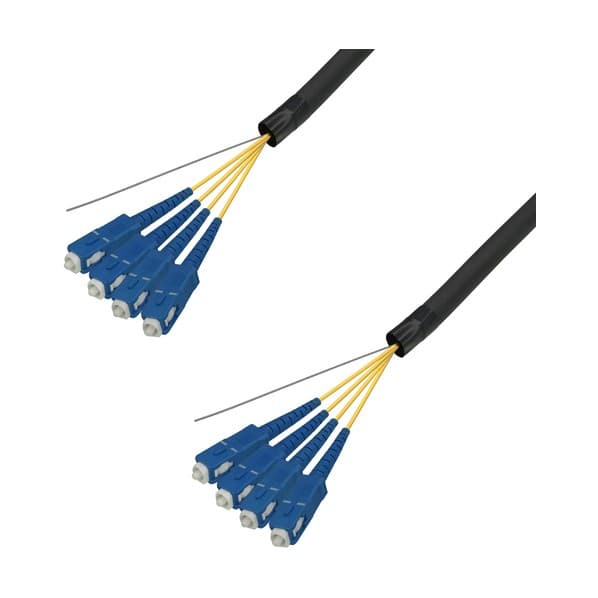 シングルモード光ファイバーケーブル（SC-SC）4芯＜屋外用（補強）LAPシース＞2m DFC-SMSCSC-FDL41(2M) 1本