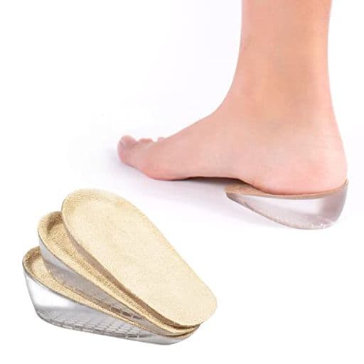 インソールシークレットシリコン中敷き身長アップ1.5cm/2.5cm/3.5cmヒールパッド高弾力クッション衝撃吸収美脚効果かかとアップ踵サポーターインヒール滑り止め秘密身長UP女性用半敷タイ…