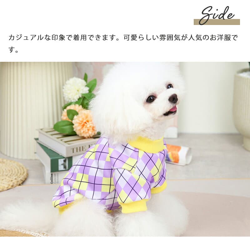 犬服 トレーナー 格子 【サイズ交換OK】 女の子 AW 男の子 ドッグウェア 小型犬 中型犬 秋 冬 可愛い 超小型犬 お出かけ かわいい 送料無料 犬用品 秋冬 ギフト p-clothes-752 おしゃれ 秋服 プレゼント 犬の服 冬服 Twinkle.family thumbnail 3