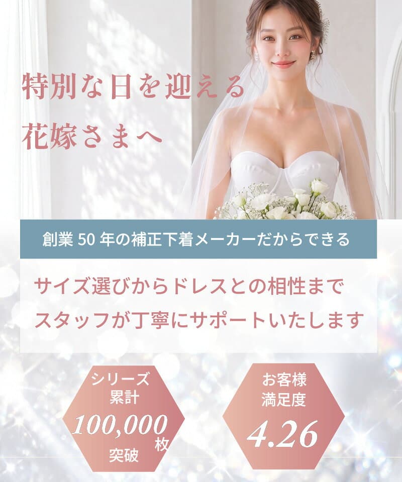 【補正下着メーカーが本気で作ったブライダルインナーセット】【送料無料・交換無料】ブライダルインナー 補正下着 4点セット 背中開き ドレスインナー ビスチェ 結婚式 フォト婚 海外ウエディング ドレス用下着 ウエディングインナー [M便 5/7] thumbnail 2