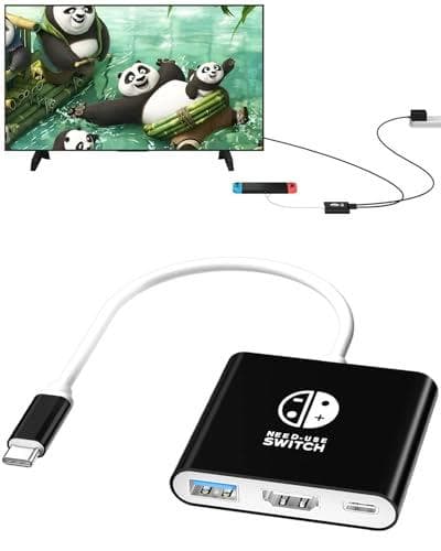 Dnkeaur【新型】Switch ドック 小型 スイッチ ドック Switch直接にTV出力 Steam Deckゲーム機本体 HD変換/TV/テーブルモード ニンテンドースイッチ Switch OLEDドック HDMI変換アダプター4K@30Hz Switchテ レビ接続ケーブル Type-C to HDMI変換3in1 USB Cポート 替換 旅行 出