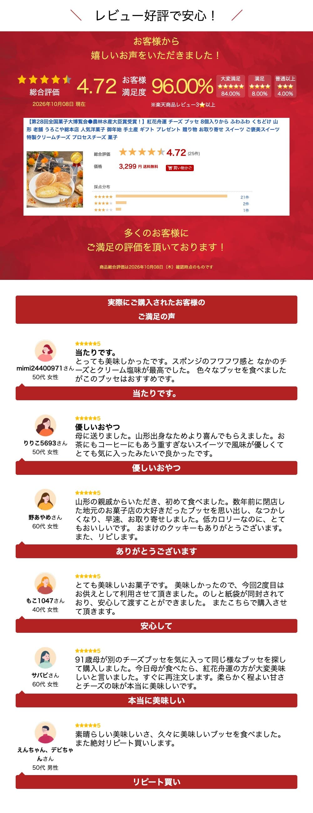 【第28回全国菓子大博覧会●農林水産大臣賞受賞！】紅花舟運 チーズ ブッセ 8個入りから ふわふわ くちどけ 山形 老舗 うろこや総本店 人気洋菓子 御年始 手土産 ギフト プレゼント 贈り物 お取り寄せ スイーツ ご褒美スイーツ 特製クリームチーズ プロセスチーズ 菓子 thumbnail 3