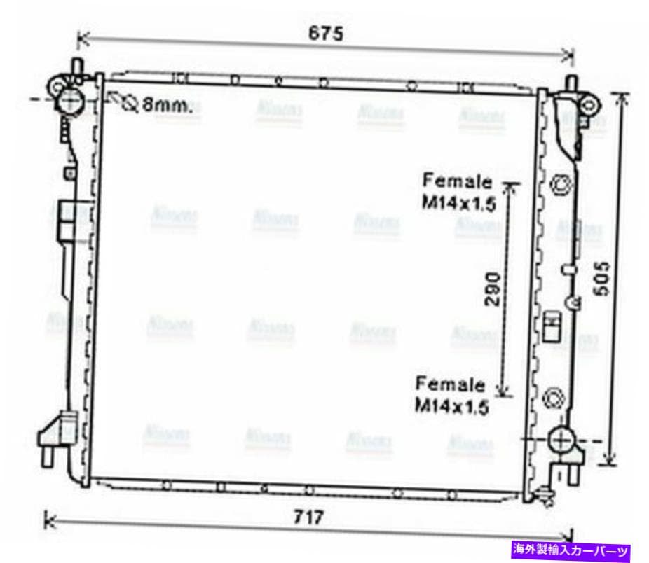 Radiator AVAクーラントラジエーターDW2124 2131021250 2131021251 AVA Coolant Radiator DW2124 2131021250 2131021251