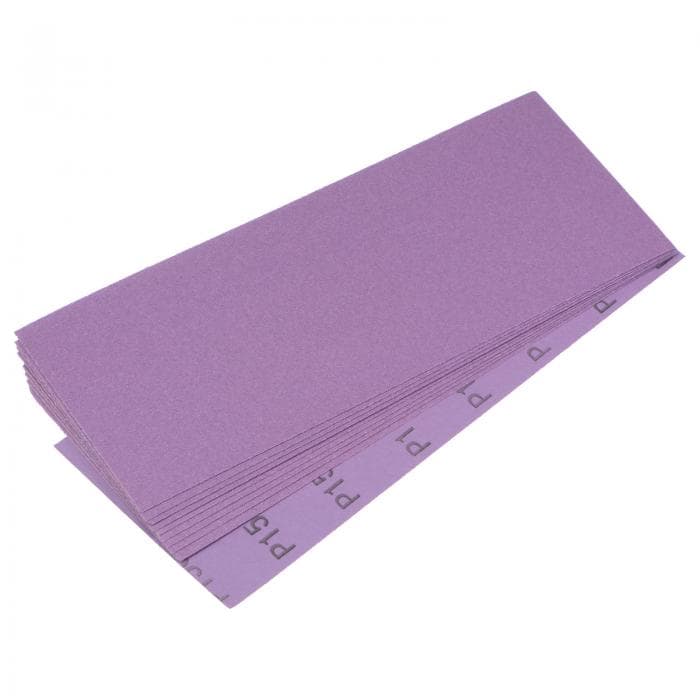 uxcell サンディングシート 150グリット 230 mmx93 mm 酸化アルミニウムサンドペーパーウェットドライポリッシュ メタルペイント仕上げ用 パープル 10個入り