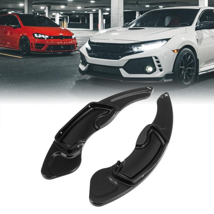 X AUTOHAUX ステアリングホイールシフトパドルシフター アルミニウム合金 Subaruに対応 Outback Legacy Impreza用 レッド ペア thumbnail 3