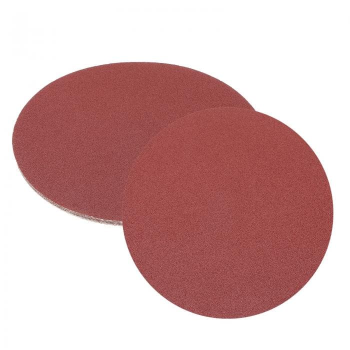 uxcell 10個 10インチ サンディングディスク、60グリット アルミニウムオキサイド フックアンドループ スティックバック サンドペーパー、ノーホール ラウンド ウェット/ドライ サンダーペーパー、自動車の塗装、木材、金属