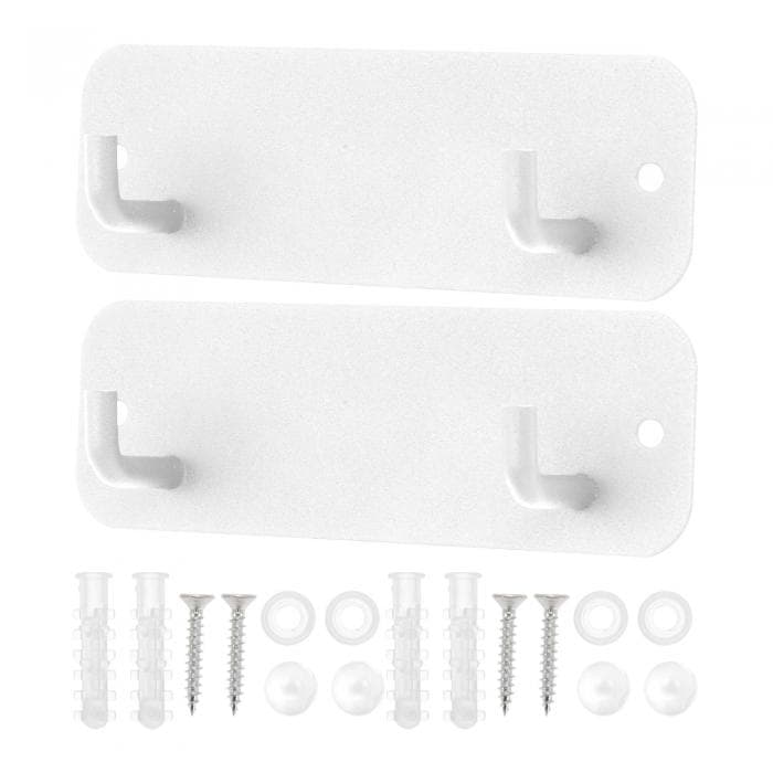 CAPASTEC 2個セット 壁掛けラック ウォールハンガー ウォールフック コートラック 壁掛けコートフック 掛けフック 2連 ハットラック 玄関用 バスルーム用 ホワイト