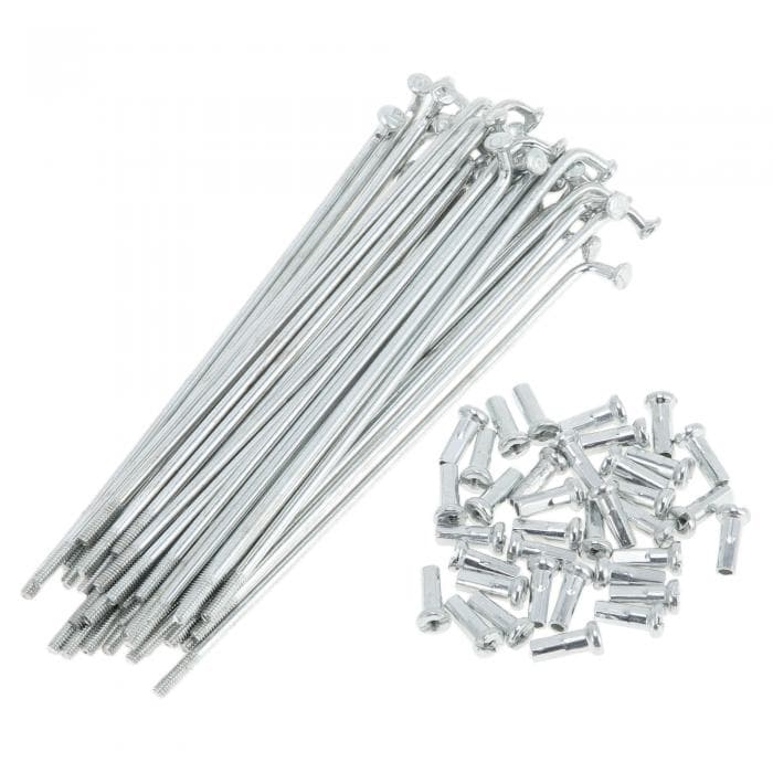 A ABSOPRO 36セット 14G 自転車のスポーク 89 mm 自転車ホイールスポーク 亜鉛メッキ炭素鋼 シルバートーン