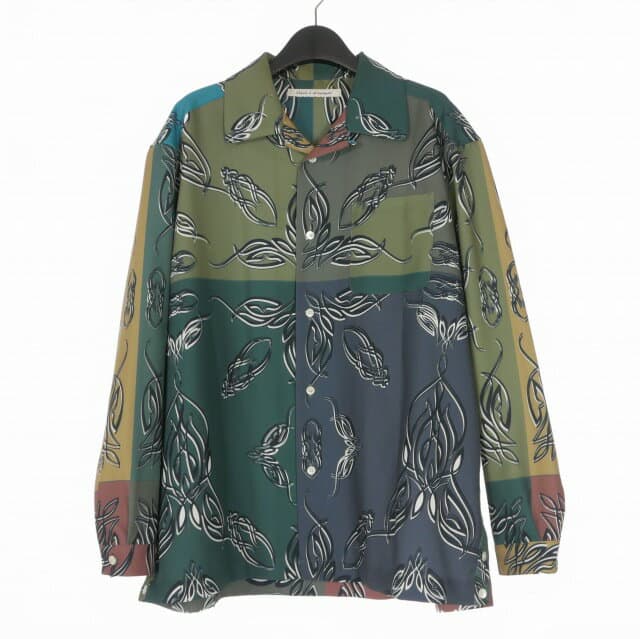 【中古】チルドレンオブザディスコーダンス Children of the discordance PERSONAL DATA PRINT SHIRT D プリントシャツ ドレスシャツ 長袖 2 ベージュ/マルチカラー COTDSH-122E メンズ 【ベクトル 古着】 260126