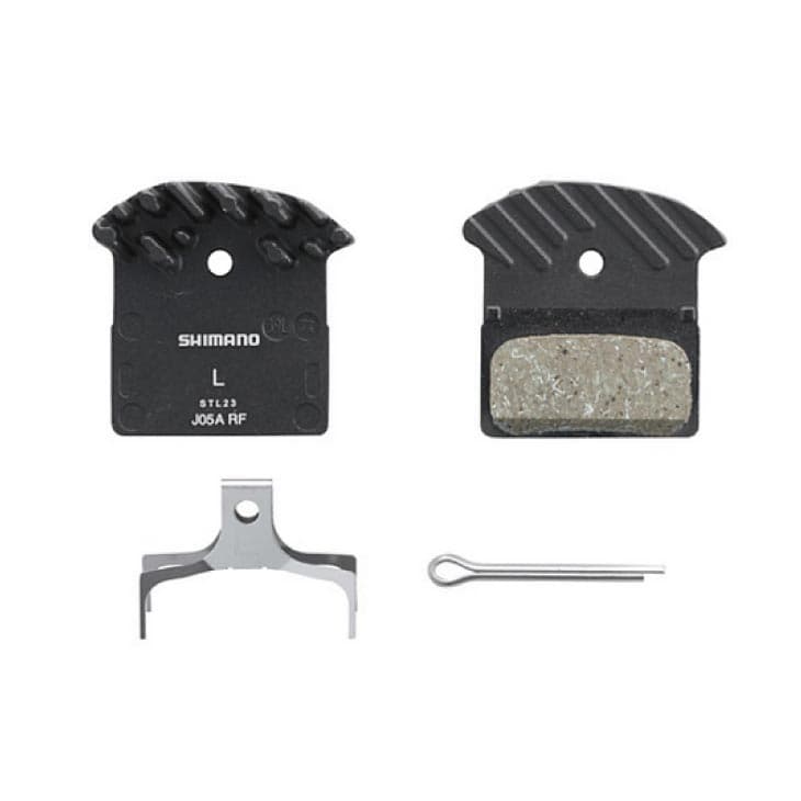 (メール便対応商品)SHIMANO シマノ DISC BRAKE PAD J05A-RF ディスクブレーキパッド レジン 1ペア フィン付き(EBPJ05ARFA)(4550170327323)
