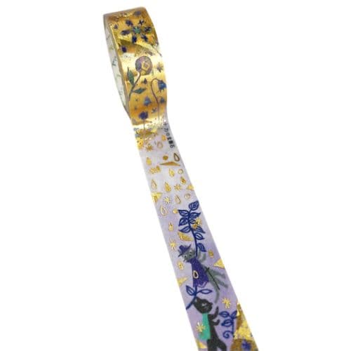 きらぴかマスキングテープ 15mm マステ 宮沢賢治幻燈館 十力の金剛石 シール堂印刷 ゴールドホログラム箔 デコレーション 手帳デコ メール便可 thumbnail 2