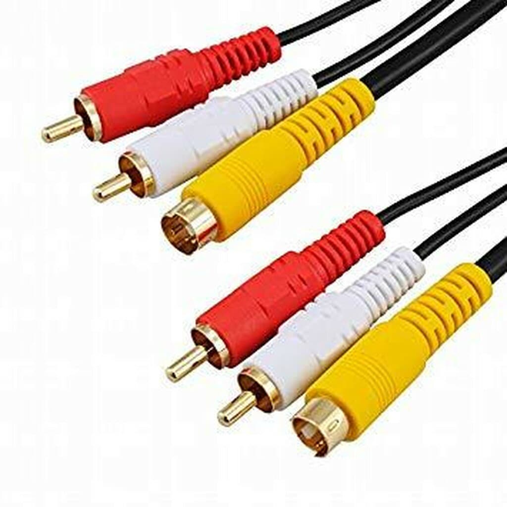 01-5136 S端子付 ビデオ接続コード ピンプラグ×2+S-ピンプラグ×2+S 2m VIS-C20S2R-K