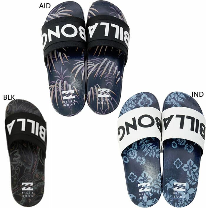 ビラボン メンズ シャワーサンダル SHOWER SANDAL PRINT ビーチサンダル サンダル シューズ カジュアル ブラック 黒 ネイビー ブルー 青 送料無料 BILLABONG BF011922