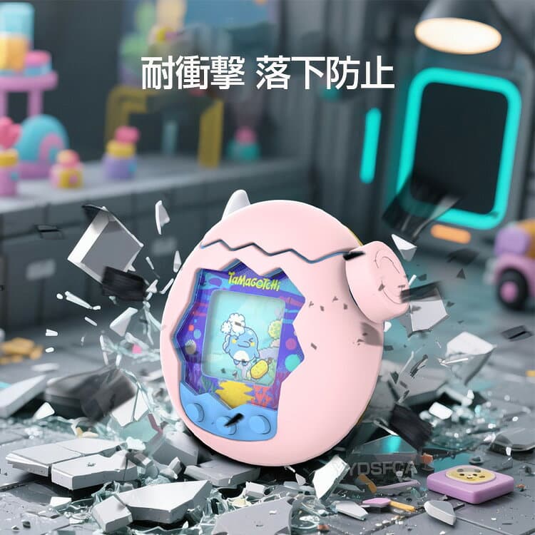 Tamagotchi Paradise ケース 耐衝撃 たまごっちパラダイス カバー シリコン素材 CASE ミニゲーム機保護ケース パープルスカイ ピンクランド ブルーウォーター ストラップ付き 落下防止 人気 おすすめ おしゃれ 携帯ゲーム機保護カバー tamagotchi paradise ソフトケース thumbnail 3