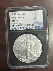 2022 アメリカン シルバー イーグル MS-70 NGC (早期リリース)