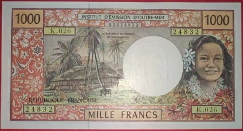 フレンチパシフィック 1000フラン 2003 UNC