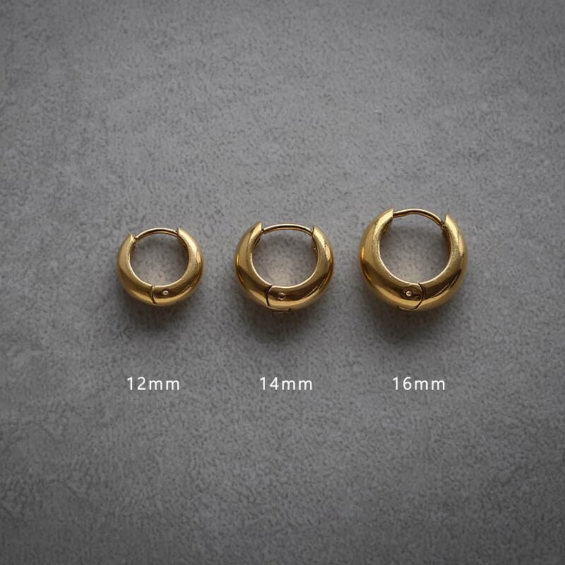 【10/10～10/12は20%OFFクーポン&P10倍】 ピアス ステンレス レディース ドロップ フープ キャッチレス つけっぱなし ミニ 小さめ ゴールド シルバー 金属アレルギー 対応 サージカルステンレス 3サイズ シンプル 大人 結婚式 メール便送料無料 thumbnail 3