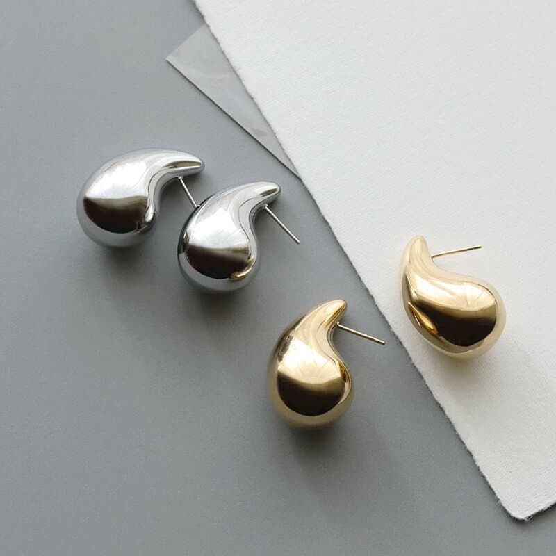 【最大30%OFFクーポン有】 ピアス ステンレス レディース 金属アレルギー 対応 サージカルステンレス ドロップ 大ぶり 軽い ワンポイント ゴールド シルバー シンプル オケージョン 女性 ギフト プレゼント メール便送料無料 thumbnail 2