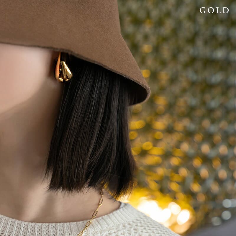 【最大30%OFFクーポン有】 ピアス ステンレス レディース 金属アレルギー 対応 サージカルステンレス ドロップ 大ぶり 軽い ワンポイント ゴールド シルバー シンプル オケージョン 女性 ギフト プレゼント メール便送料無料 thumbnail 3