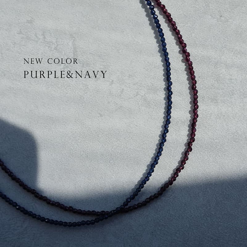 【10/10～10/12は20%OFFクーポン&P10倍】 ＼NAVY/PURPLE新色追加／ ネックレス レディース ショートネックレス ステンレス製 金属アレルギー ビーズ 黒 大人 かわいい 重ね付け 可愛い シンプル オシャレ 普段使い カジュアル ギフト メール便送料無料 thumbnail 2