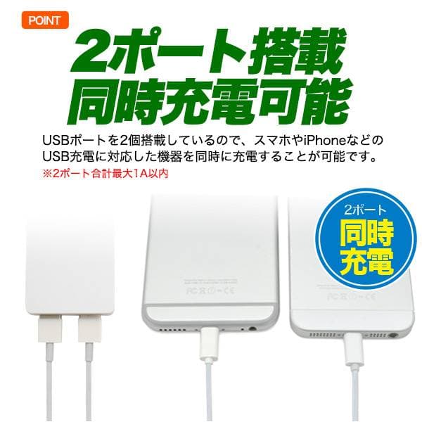 スマホ 充電アダプター 2ポート USB 充電器 コンセント 変換アダプター ACアダプター 2口 iPhone16e iPhone17e iPhone15 iPhone14 iPhone13 iphoneSE スマートフォン 携帯充電器 スマホ充電器 iPhone充電器 アイフォン充電器 海外対応 PSE適合品 Xperia GALAXY アイホン thumbnail 2