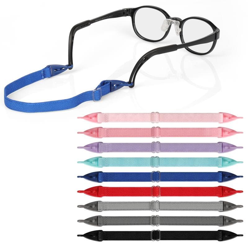 眼鏡バンド キッズ ジュニア 調節可能 滑り止め 落下防止 スポーツ ランニング バックル式 近視用ストラップ ポリエステル マルチカラー 軽量 普段使い