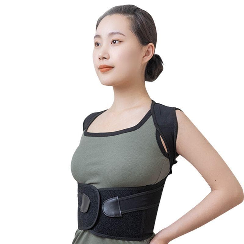 姿勢サポーター U9 メンズ レディース キッズ ジュニア 学生 猫背矯正 超薄型 軽量 背筋補正ベルト 男女兼用 座り姿勢サポート ブラック