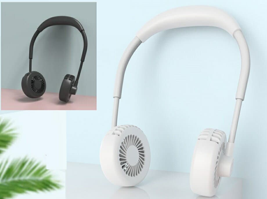 【即納 2020新発売】扇風機 首かけ ネックファン ネッククーラー 2020 羽なし ハンズフリー ポータブル 扇風機 ダブルファン 携帯 持ち運び ヘッドホン型扇風機　USB 充電式 FAN 肩かけ 小型 ミニ ハンディ ファン首かけ スポーツ アウトドア プレゼント ギフト