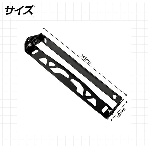 【8日19時〜9日10時P5倍】 アルミ製 ナンバープレートステー メタリック仕上げ 選べる6カラー ブラック イエロー レッド ブルー パープル シルバーから選択可能 車 角度調整 汎用 車用 フレーム カスタム プレート thumbnail 3