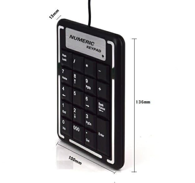 テンキー USBテンキー 軽量 有線 19キー 薄型設計 持ち運び 便利 電卓 000キー Backspaceキーパソコン 周辺機器 USB接続 数字 メール便