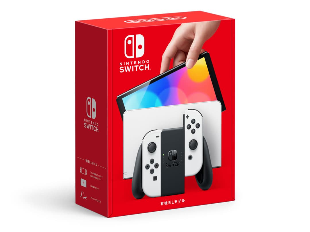 【新品、箱難、必ずご注文前に商品説明をお読みください】NINTENDO ゲーム機本体(据置型） Nintendo Switch (有機ELモデル) HEG-S-KAAAA [ホワイト]【KK9N0D18P】