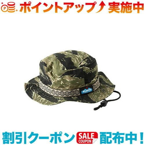 クーポン配布中☆(KAVU)カブー キッズ リップストップバケットハット タイガー M