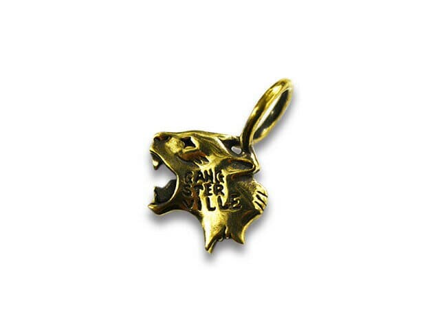 【galcia/ガルシア】×【GANGSTERVILLE/ギャングスタービル】「Panther Pendant Top/パンサーペンダントトップ」(18GSG-NT01PH-BR)(Silver925/Brass/アクセサリー/ジュエリー/ハーレー/プレゼント/アメカジ/WOLF PACK/ウルフパック)