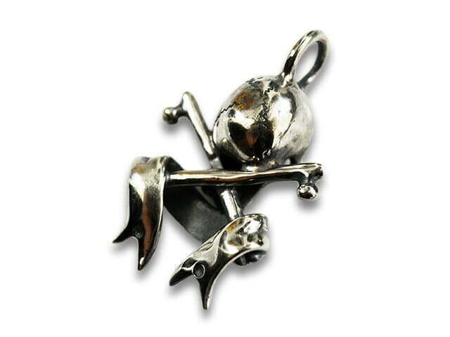 【galcia/ガルシア】×【GANGSTERVILLE/ギャングスタービル】「Skull Pendant Top/スカルペンダントトップ」(18GSG-NT03SK-SV)(Silver925/Brass/アクセサリー/ジュエリー/ハーレー/プレゼント/アメカジ/WOLF PACK/ウルフパック) thumbnail 2