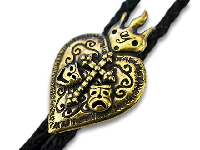 【galcia/ガルシア】×【GANGSTERVILLE/ギャングスタービル】「Bolo Tie”Two Face”/ボロタイ”トゥーフェイス”」(17-GALCIAxGSV-08-BR)(Silver925/Brass/アクセサリー/ジュエリー/ハーレー/プレゼント/アメカジ/WOLF PACK/ウルフパック) thumbnail 2