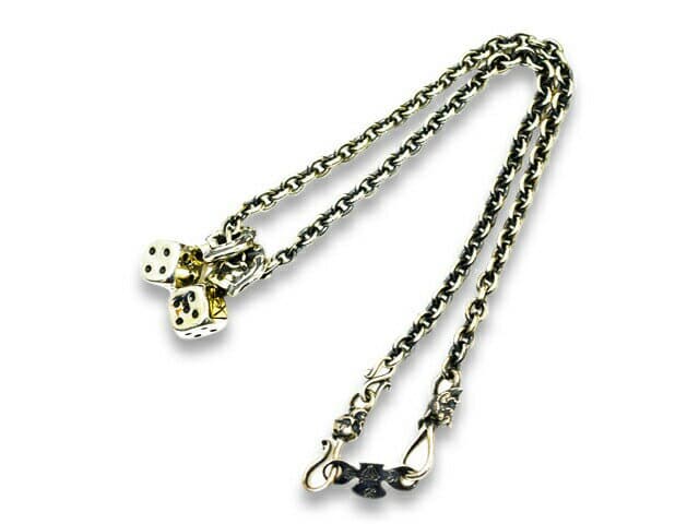 【galcia/ガルシア】×【GANGSTERVILLE/ギャングスタービル】「Dice Pendant Top&Necklace Chain Set/ダイスペンダントトップ&ネックレスチェーンセット」(GSG-NC001S+GSG-NT001)(Silver925/アクセサリー/ジュエリー/プレゼント/アメカジ/WOLF PACK/ウルフパック)