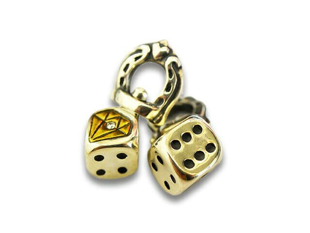 2個セット【galcia/ガルシア】×【GANGSTERVILLE/ギャングスタービル】「Dice Pendant Top/ダイスペンダントトップ」(GSG-NT001)(Silver925/Brass/アクセサリー/ジュエリー/ハーレー/プレゼント/アクセサリー/アメカジ/WOLF PACK/ウルフパック)