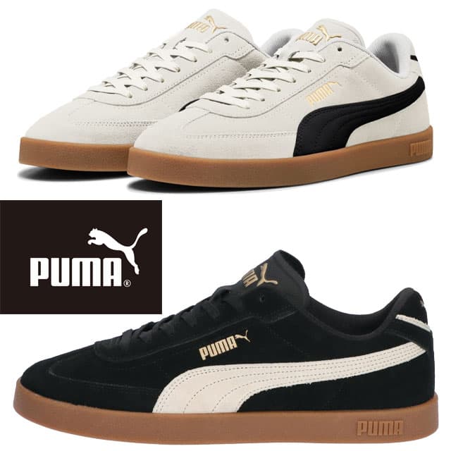 ＼クーポン有10/9 1:59迄／プーマ レディース スニーカー PUMA CLUB 2 ERA スウェード 400717 カジュアルシューズ ローカット 靴 01 プーマブラック-アルパインスノー 10 ベイパーグレー-プーマブラック 黒 灰色 PUMA 送料無料 最強翌日配送 evid |6