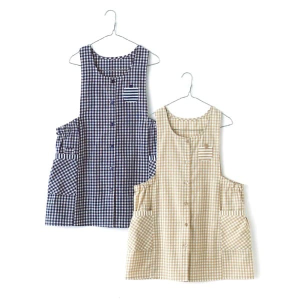 エプロン 保育士 ギンガムチェックエプロン M-L 2L-3L 4L-5L ナチュラル ネイビー 保育士 エプロン エプロン 幼稚園 エプロン 幼稚園先生